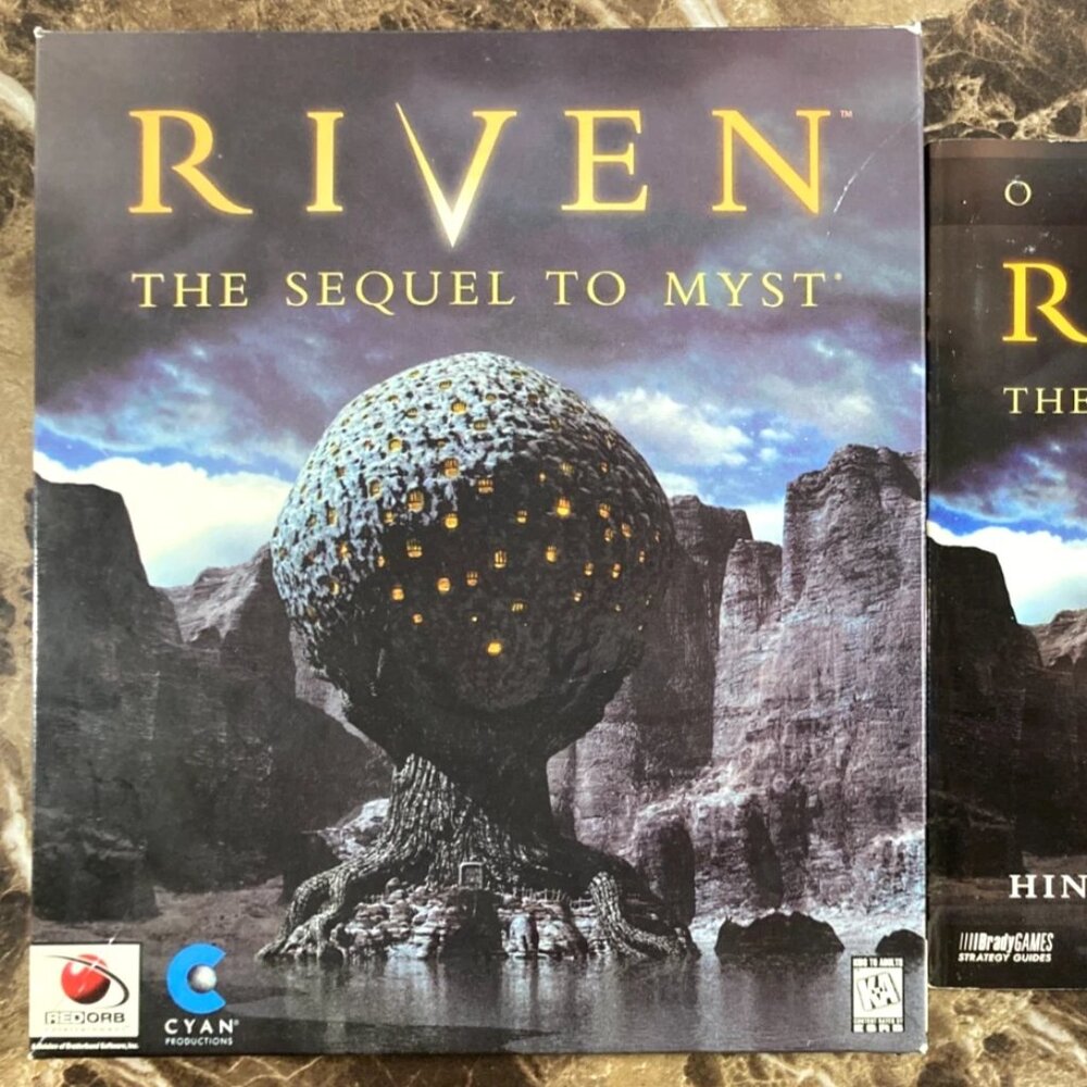 Riven: The Sequel to Myst Windows/Mac 1997 CD-Rom w/BradyGames Hints & Solutions